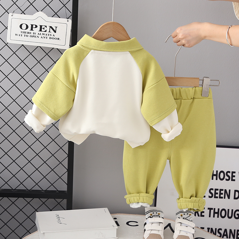 Mới mùa thu bé gái bé trai quần áo trẻ sơ sinh thể thao thông thường động vật t áo sơ mi quần 2 cái / bộ trẻ em quần áo trẻ em bộ quần áo cotton tracksuits