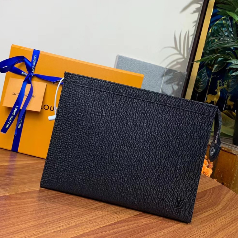Lv / louis vuitton da thật pochette voyage túi xách vừa, túi xách nam đa chức năng louis vuitton [có hộp quà]