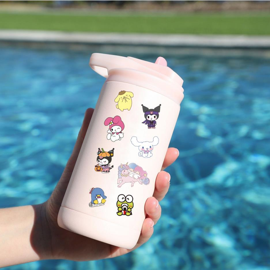 Sanrio sticker set 60, Bộ 60 Miếng tờ trong một hộp cute hình dán Trang Trí Điện Thoại / Sổ Tay Hình Kuromi Melody Melody / Cún Tai To Chống Thấm Nước