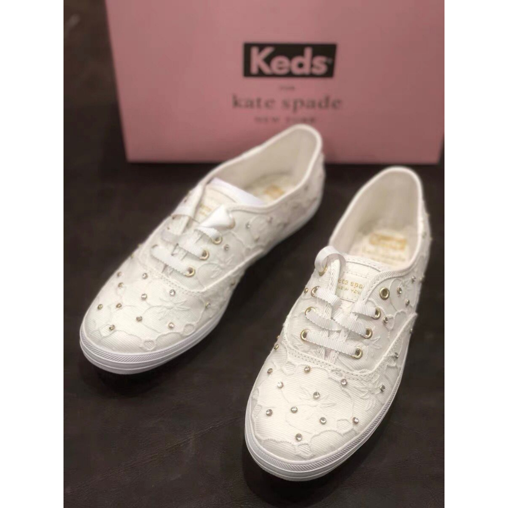 Promo original 2023 keds leather  giày nữ cổ điển giày trắng thời trang thông thường thoải mái