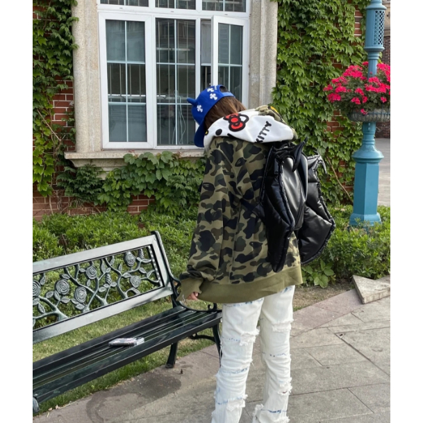 BAPE Mới Áo Khoác Hoodie Họa Tiết Rằn Ri Thời Trang Cho Nam Nữ