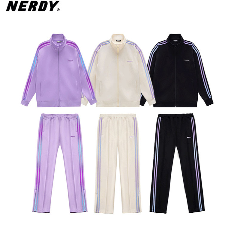 Áo khoác thể thao dây kéo nerdy mới phù hợp với áo len dây kéo dài tay và quần dài cộng với kích thước nam và nữ
