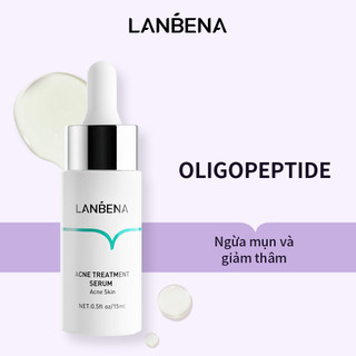 Serum Lanbena hỗ trợ giảm mụn giảm vết thâm thu nhỏ lỗ chân lông dưỡng ẩm chăm sóc da 15ml