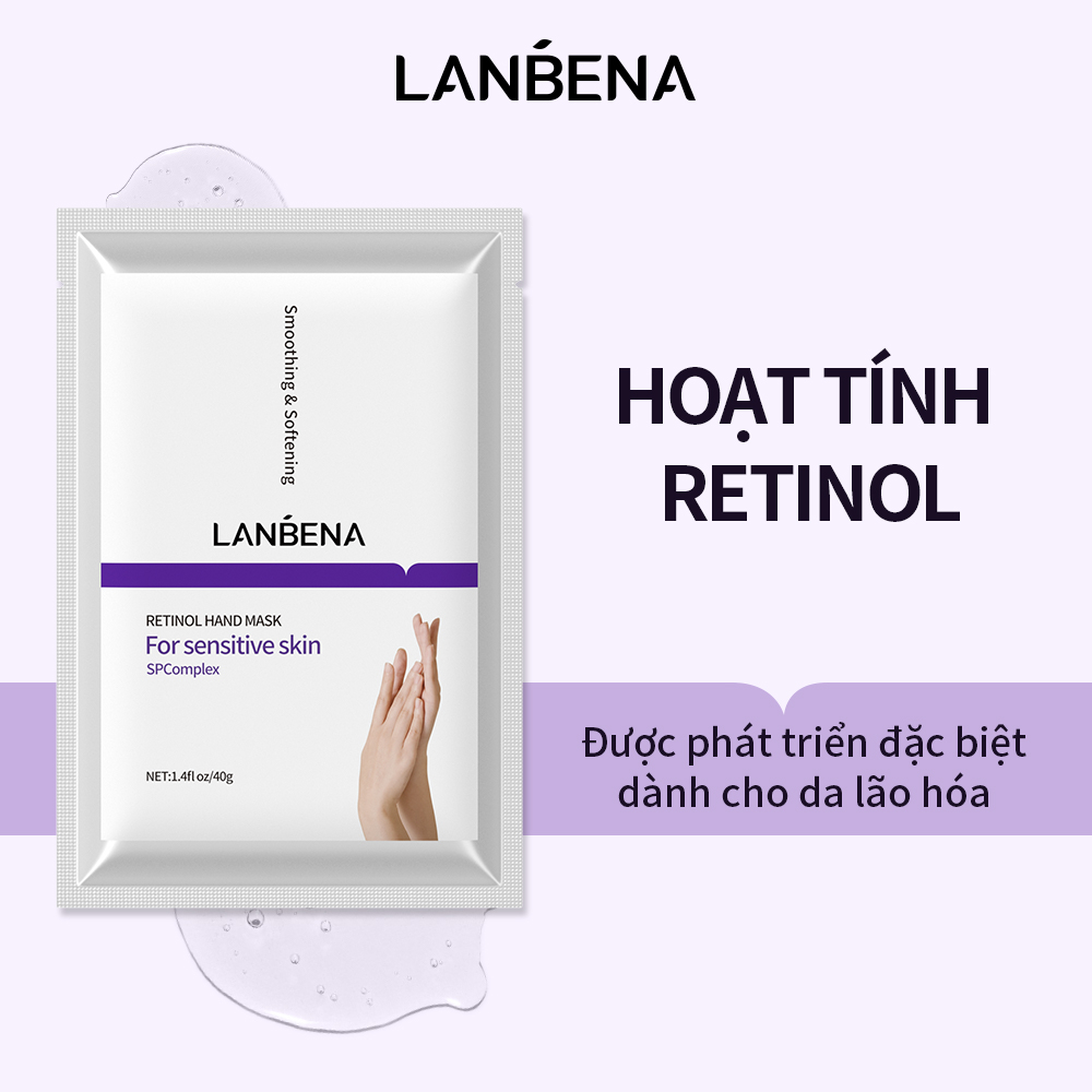 Mặt nạ dưỡng da tay Lanbena chứa retinol giúp dưỡng ẩm/ làm trắng và loại bỏ da chết hiệu quả 40g