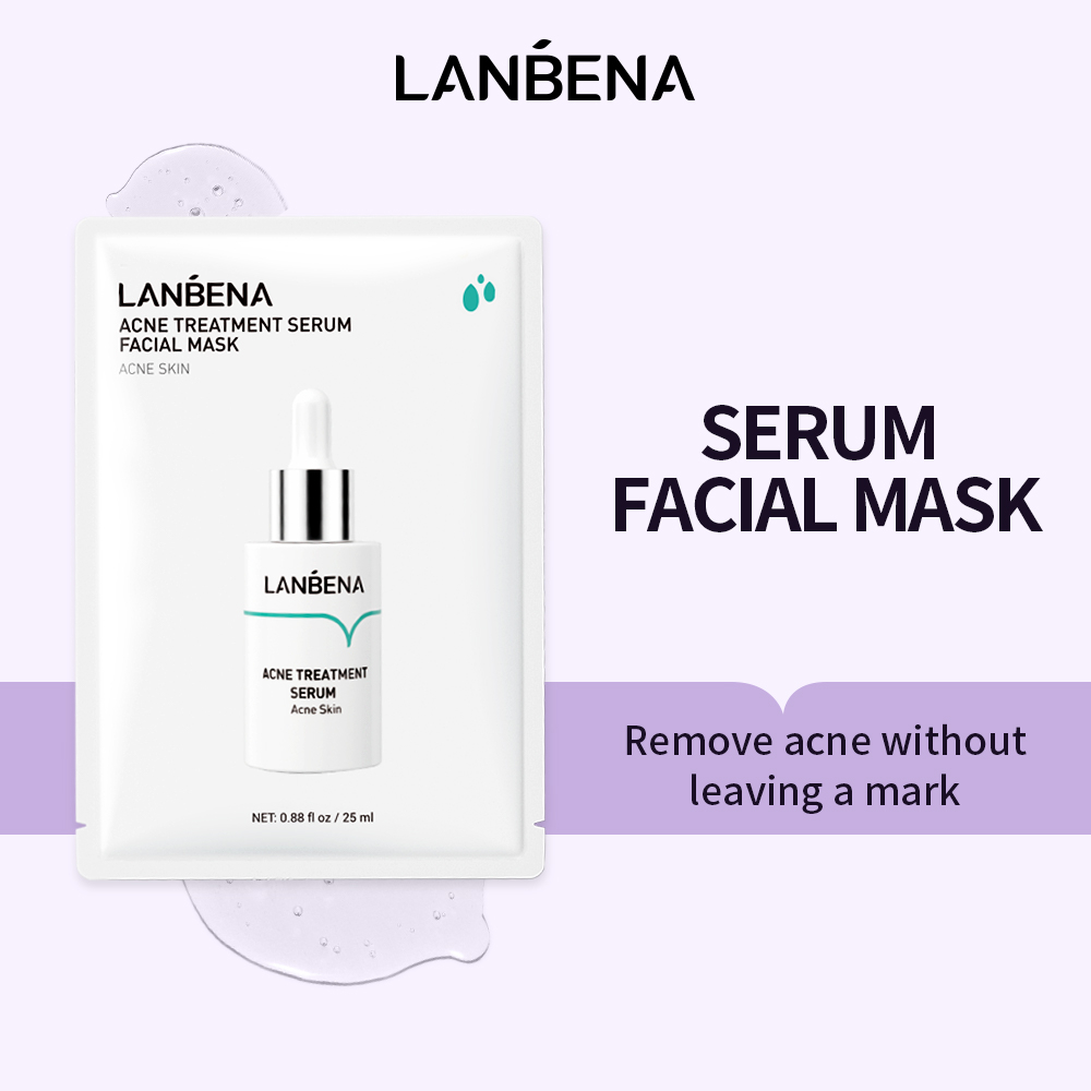 Mặt nạ serum Lanbena giảm mụn phục hồi làm dịu da thu nhỏ lỗ chân lông chăm sóc da 25ml