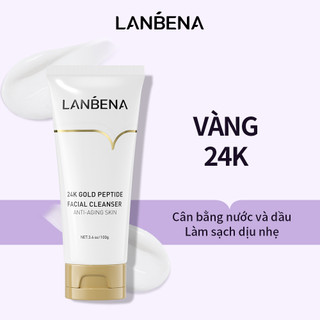 Sữa Rửa Mặt Lanbena 24k Gold Peptide Hỗ Trợ Ngăn Da Lão Hóa Hiệu Quả Cao 100g