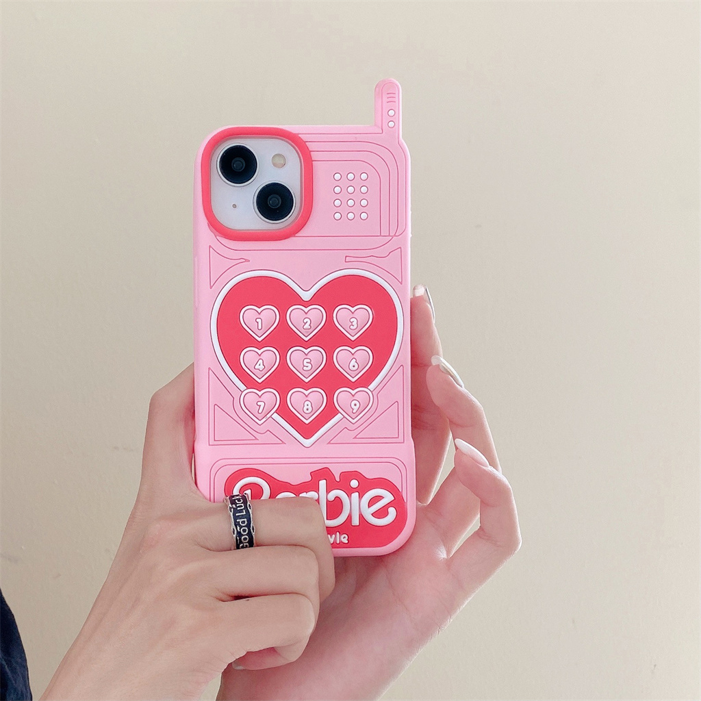 Ôp Điện Thoại Silicon Dẻo Họa Tiết Búp Bê barbie 3d Dễ Thương Cho iphone 15 pro max 14 pro max 13 pro max 12 pro max Ốp