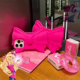 Đối với ốp lưng iphone 14 pro max 13 pro max 12 pro max 3d lập thể barbie bow ốp lưng mềm silicon