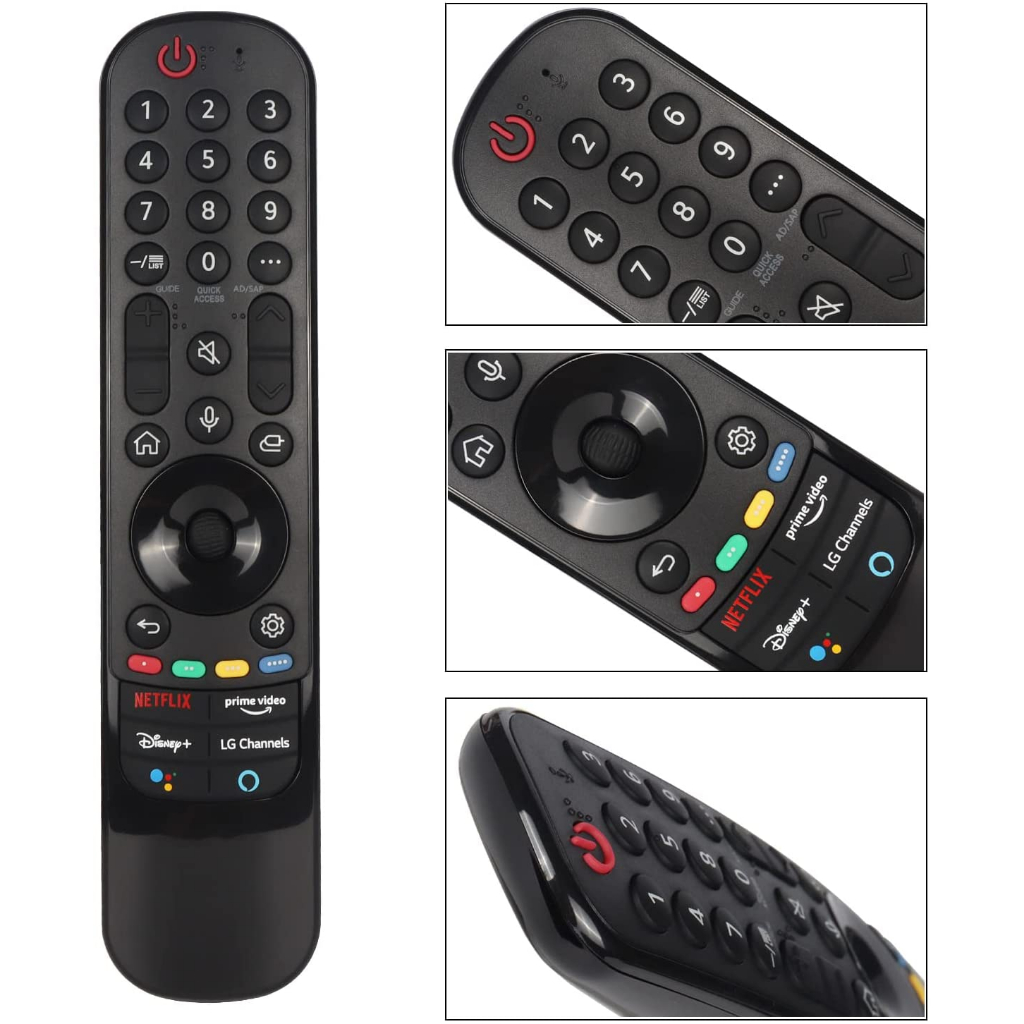 Yosun an-mr21ga đã thay thế điều khiển từ xa cho tv thông minh lg  dòng oled 43nano 50up 65nano 86nano với các phím netflix primevideo