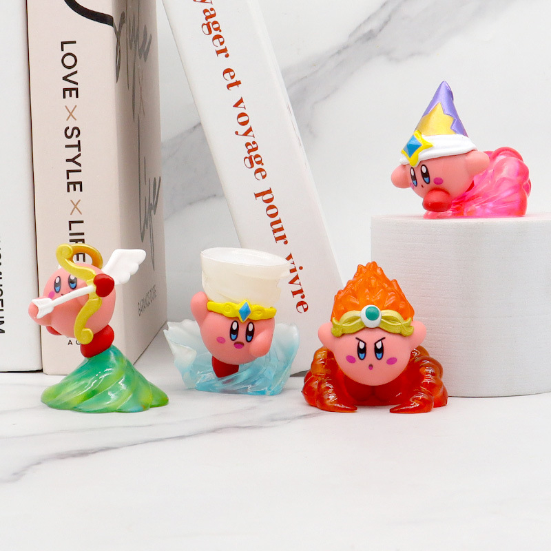 4 cái / bộ nintendo game kirby anime hình kirby's dream land cupid brave man q phiên bản pvc action figures bộ sưu tập mô hình búp bê đồ chơi trẻ em quà tặng