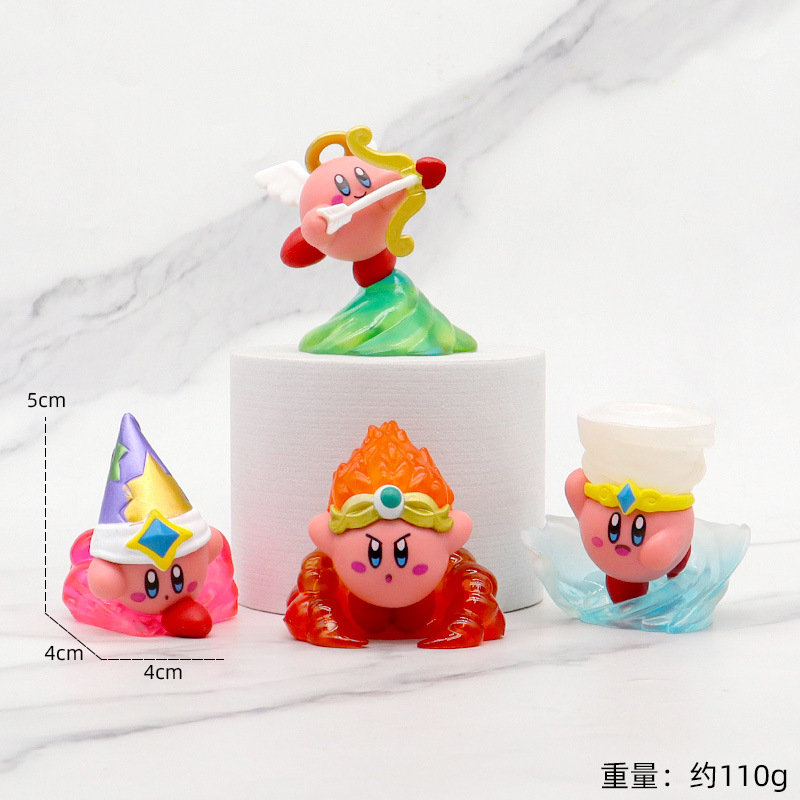 4 cái / bộ nintendo game kirby anime hình kirby's dream land cupid brave man q phiên bản pvc action figures bộ sưu tập mô hình búp bê đồ chơi trẻ em quà tặng