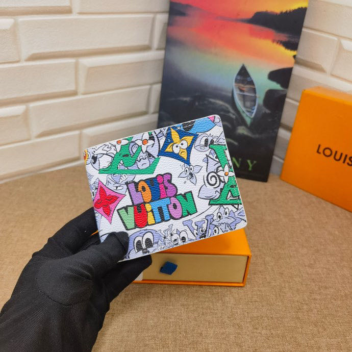 100% nguyên bản authentic louis vuitton ví ngắn mới m82023  hộp đựng thẻ thời trang lv