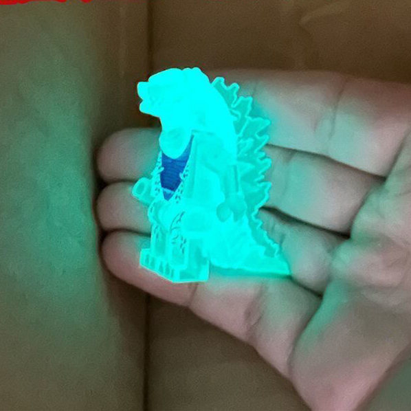 Godzilla glow in dark đồ chơi nhỏ túi mù hình ngẫu nhiên khối xây dựng