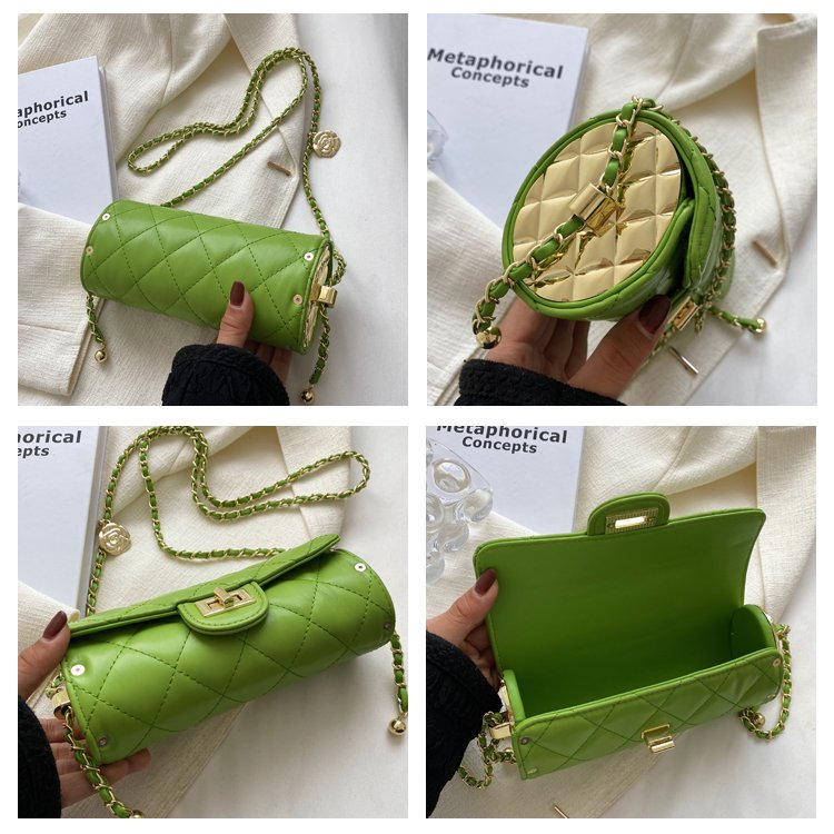 Thời Trang Túi Xách Đeo Chéo Màu Tương Phản Phong Cách Mới 2024