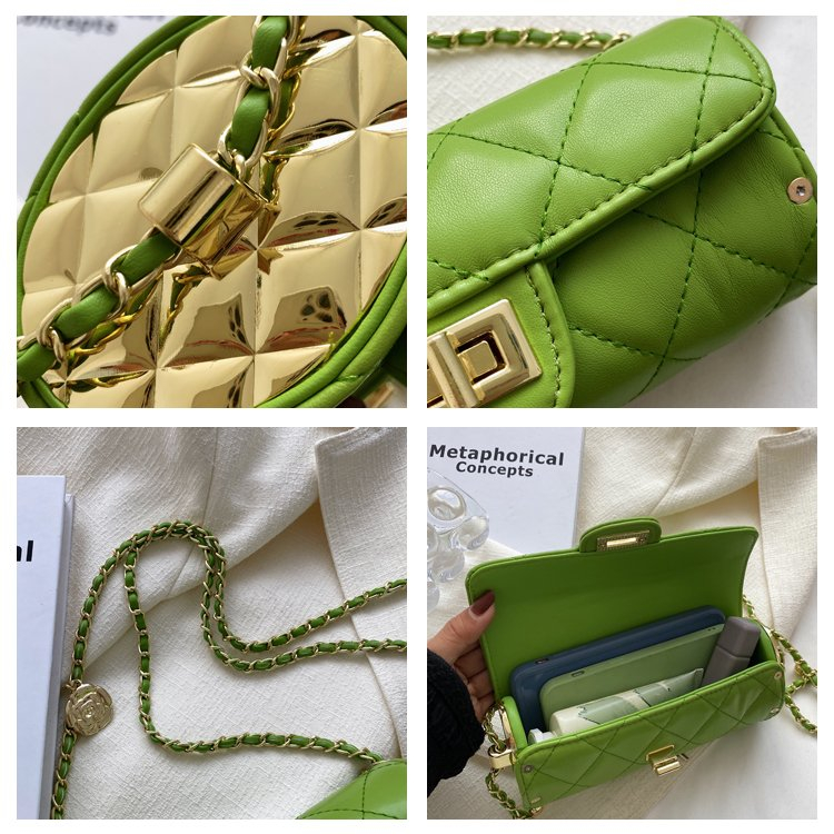 Thời Trang Túi Xách Đeo Chéo Màu Tương Phản Phong Cách Mới 2024