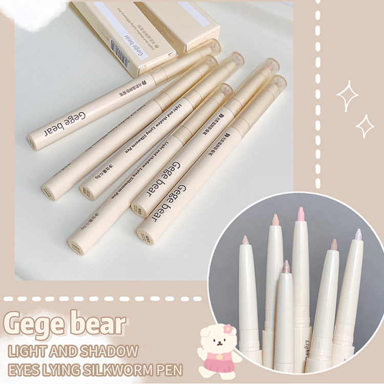 Bút vẽ bọng mắt GECOMO ánh nhũ làm to mắt trang điểm lâu trôi có 6 màu