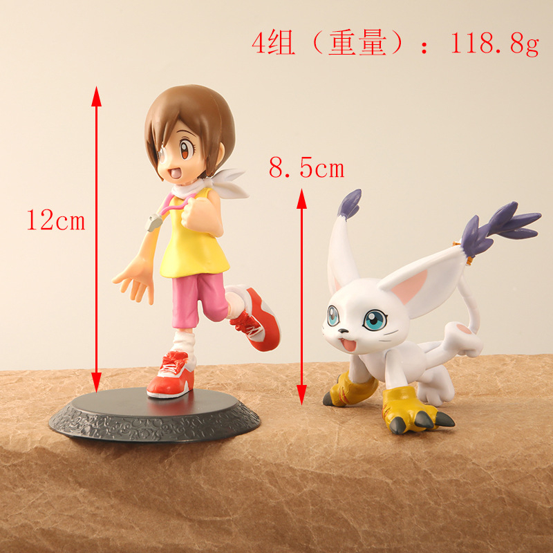 2 cái / bộ anime digimon adventure hình yagami taich agumon ishida yamato gabumon yagami hikari tailmon patamon pvc action figures mô hình búp bê đồ chơi
