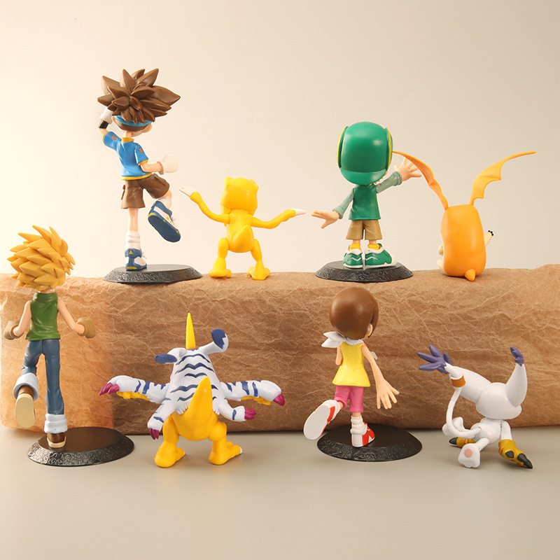 2 cái / bộ anime digimon adventure hình yagami taich agumon ishida yamato gabumon yagami hikari tailmon patamon pvc action figures mô hình búp bê đồ chơi