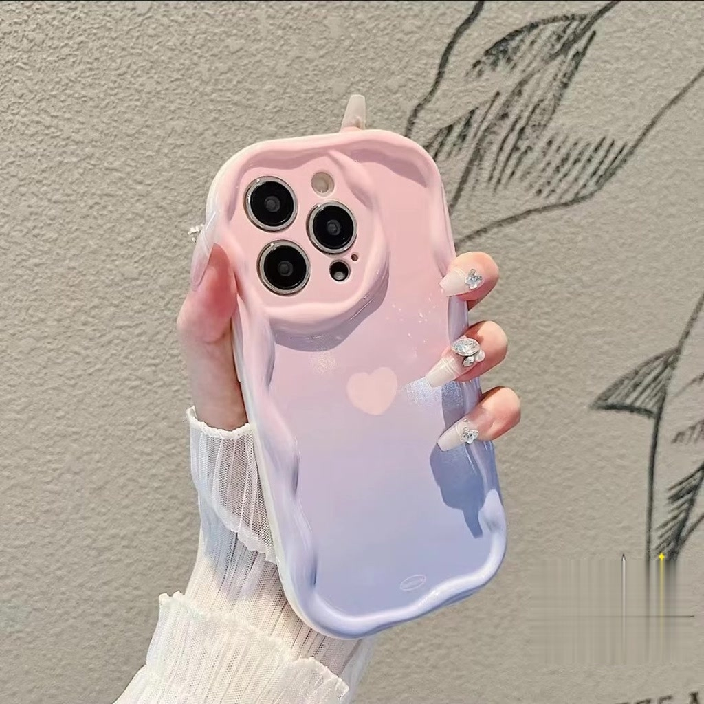 Ốp lưng điện thoại love gradient cho iphone14promax case 13/12/11pro / 7 / 8plus / 6s mẫu kem mới chống rơi xsmax / xr