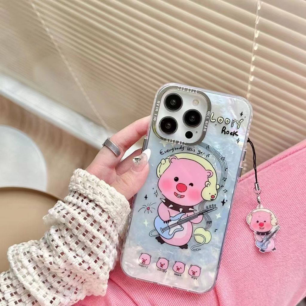 Vỏ điện thoại apple loopy dễ thương với dòng dây chuyền cho iphone 14pro max 14pro 14 plus 14 iphone13 pro 13pro iphone13 mini iphone12 / 11 / xr