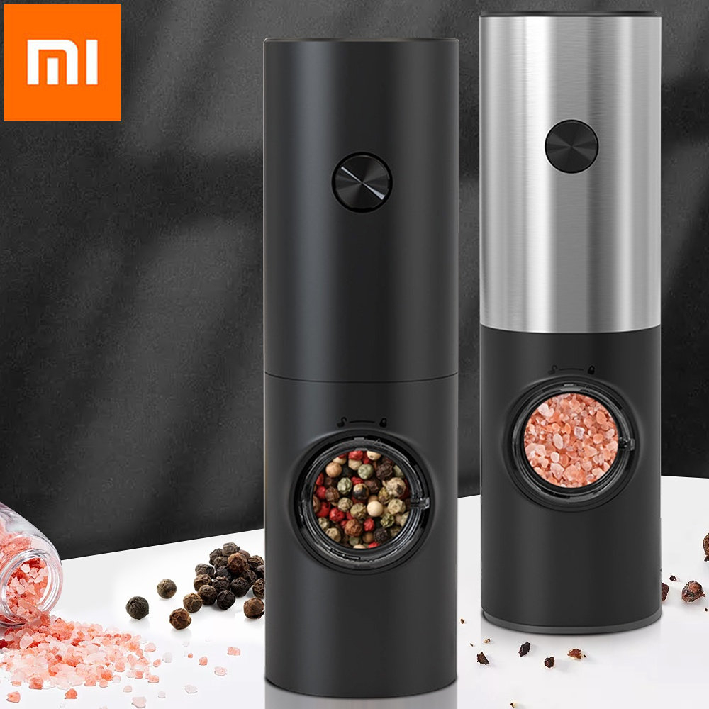 2023 xiaomi mijia electric automatic mill pepper and salt grinder với led light coarseness có thể đi