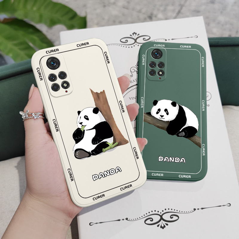 Vỏ điện thoại gấu trúc béo dễ thương cho xiaomi redmi note 11s 11 11t pro plus 4g 5g vỏ thiết kế sáng tạo