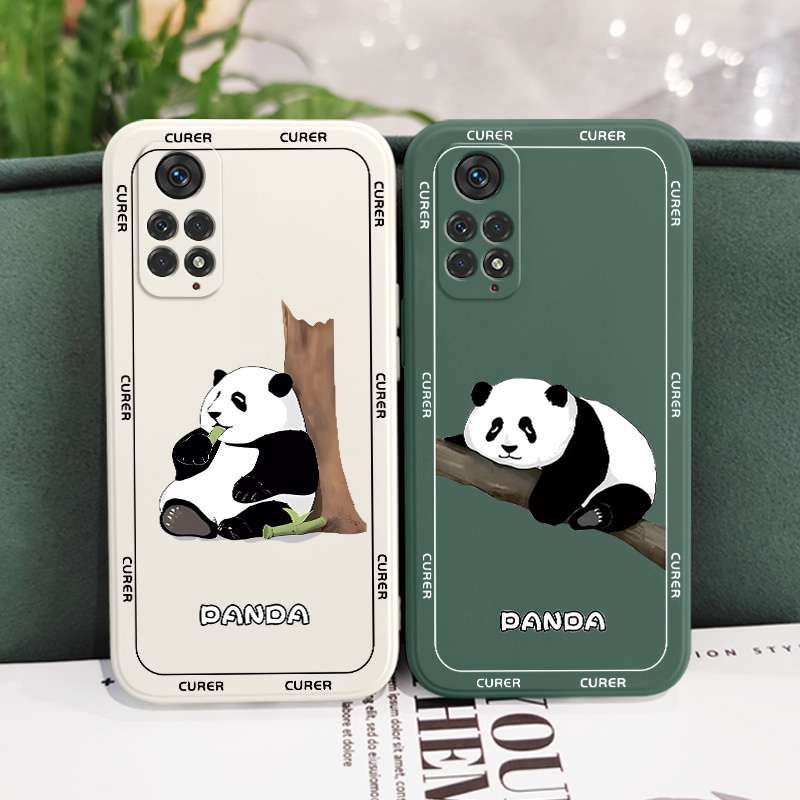 Vỏ điện thoại gấu trúc béo dễ thương cho xiaomi redmi note 11s 11 11t pro plus 4g 5g vỏ thiết kế sáng tạo