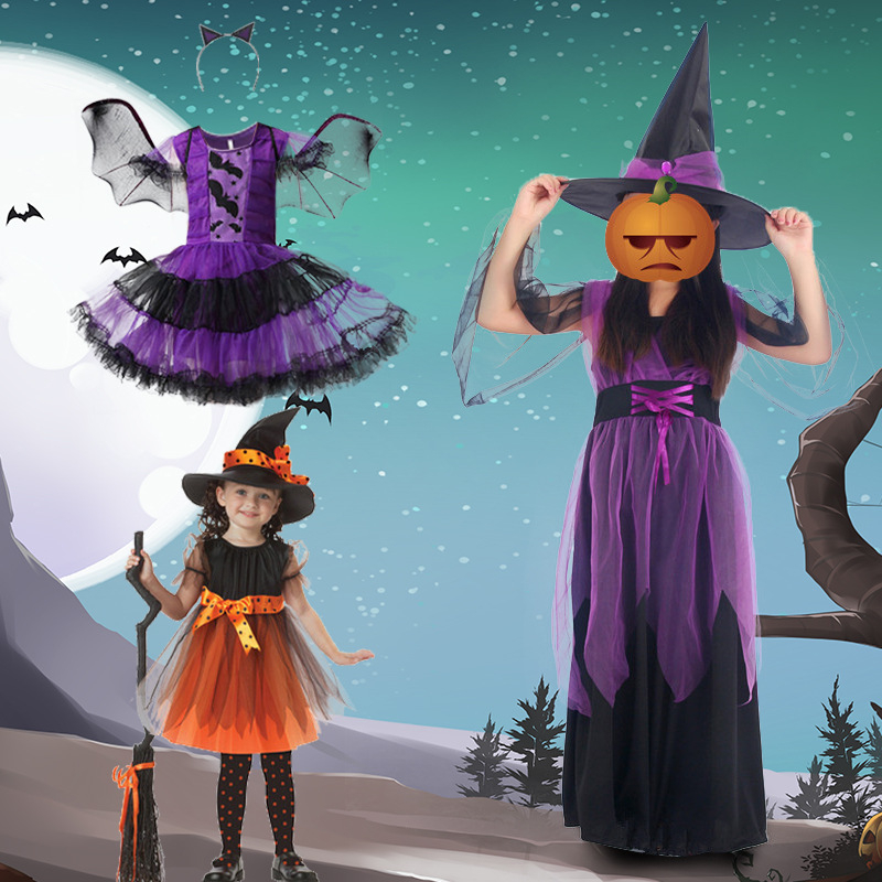 Đầm hoá trang phù thuỷ dịp halloween cho bé gái
