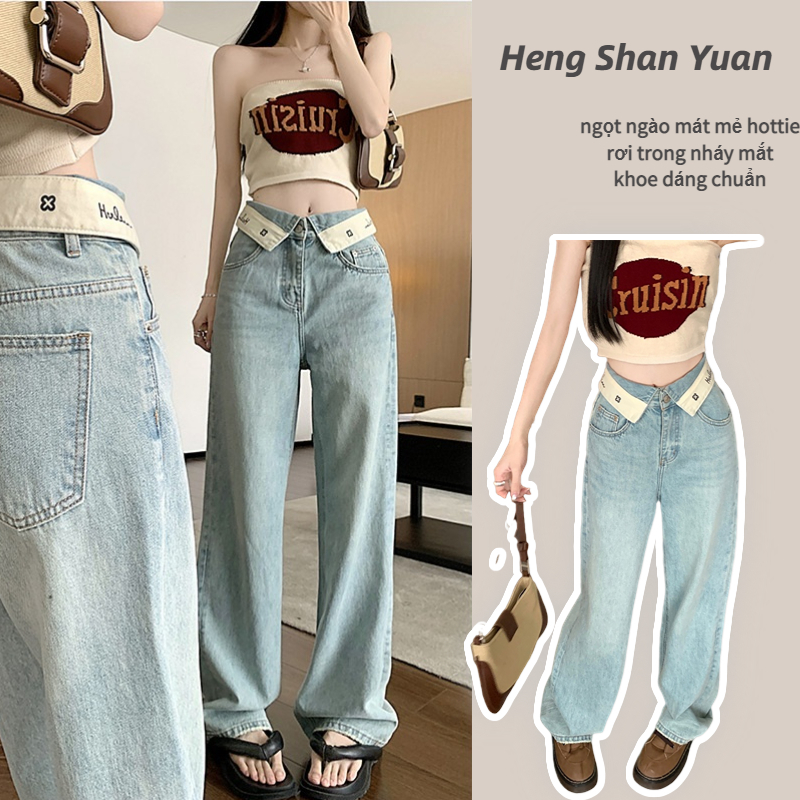 Quần Dài Ống Rộng Thêu Họa Tiết Thời Trang Dành Cho Nữ