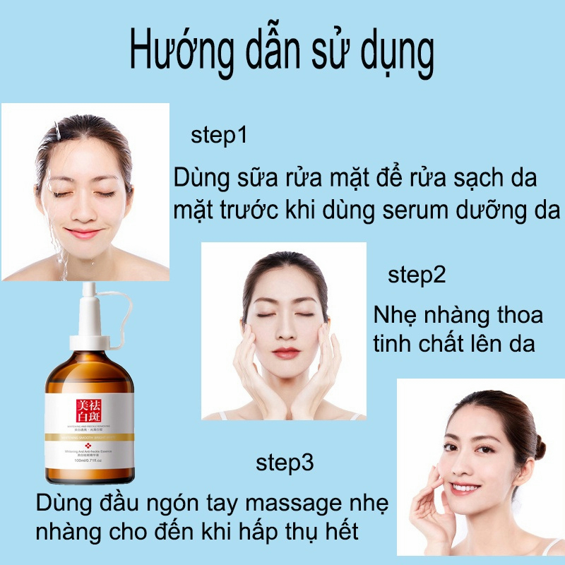 ⭐CHÍNH HÃNG⭐ kem nám tàn nhang Serum nám tàn nhang100ml Loại bỏ tàn nhang và làm trắng nhanh dưỡng ẩm làm sáng Chống lão hóa