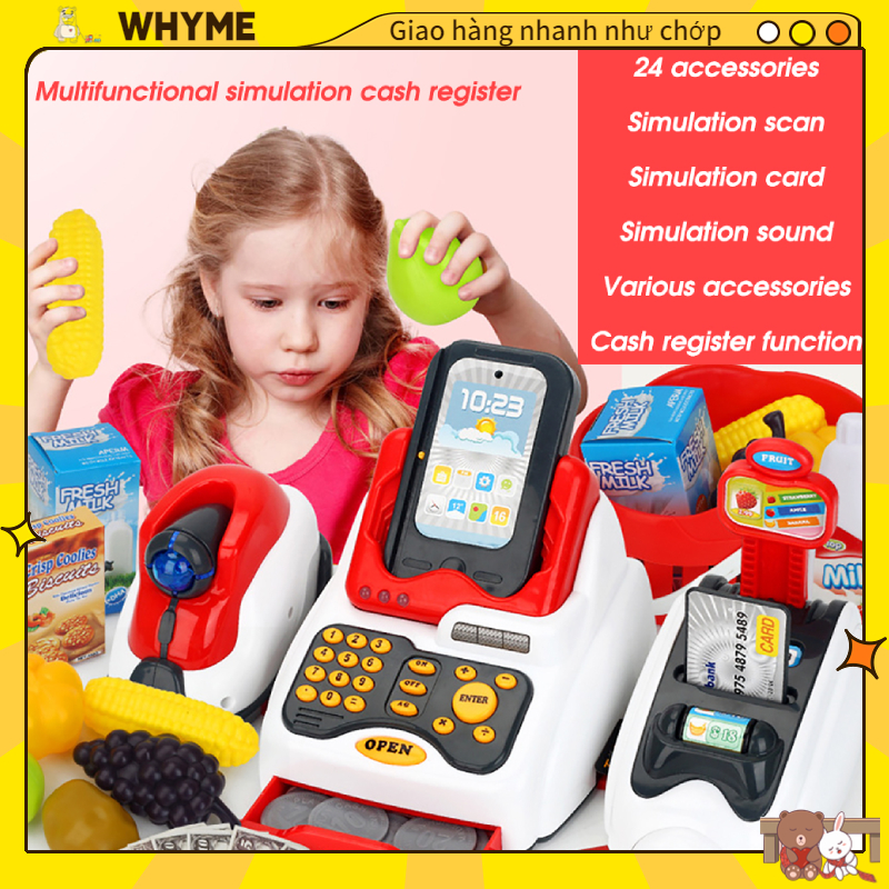 Đồ Chơi Máy Tính Tiền Siêu Thị Điện WHYME