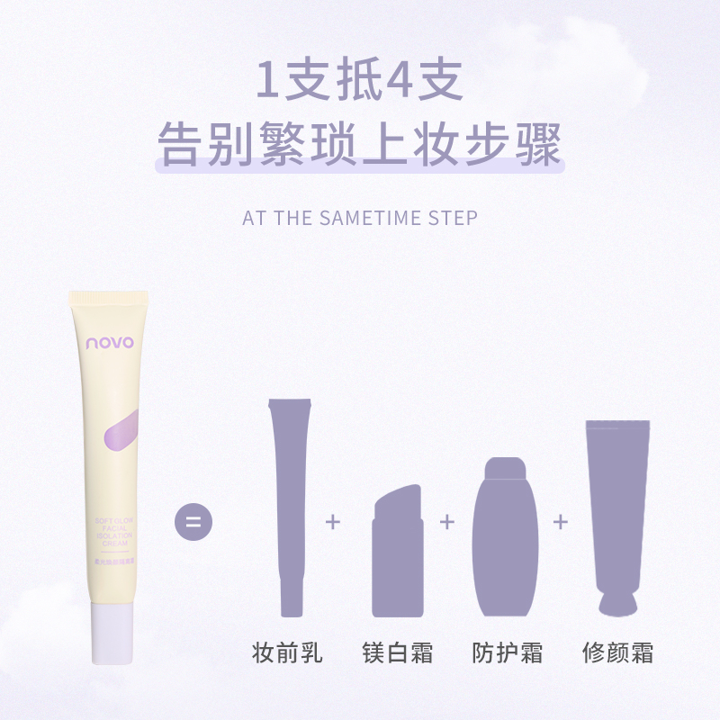 Novo soft glow isolating cream natural foundation makeup pseudo-pigmented moisture concealer base makeup pre-makeup lotion no.5947