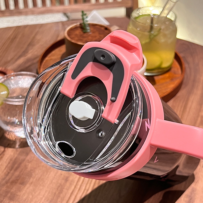 Blackpink Cốc giữ nhiệt COSTA dung tích 1200ml ly giữ nhiệt blackpink inox 304 có tay cầm và ống hút phong cách thời trang
