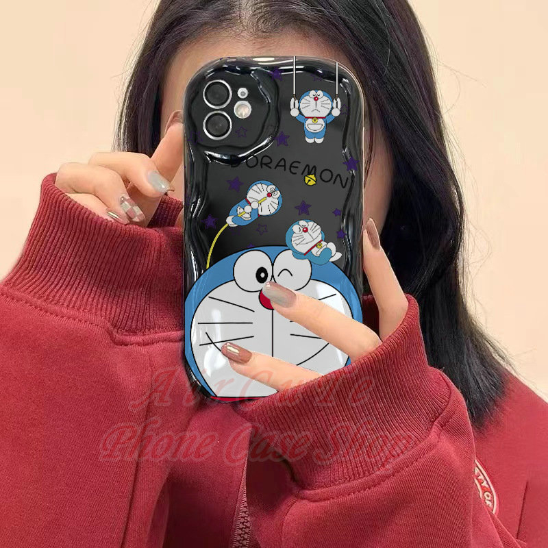 Ốp lưng VIVO Y22 Y22S Y21 Y21S Y20 Y20S Y19 Y17 Y16 Y15 Y15S Y15A Y12 Y12S Y11 U10 Y02S Y01 Y91C Y1S Y50 Y30 Y30i Y36 Y35 Y33S T1X V27 V27e V25 V25e V23 V23e 4G 5G 2020 2021 2022 3D Relief Frame Doraemon Soft Black Case