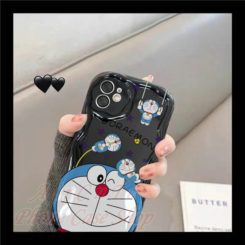 Ốp lưng VIVO Y22 Y22S Y21 Y21S Y20 Y20S Y19 Y17 Y16 Y15 Y15S Y15A Y12 Y12S Y11 U10 Y02S Y01 Y91C Y1S Y50 Y30 Y30i Y36 Y35 Y33S T1X V27 V27e V25 V25e V23 V23e 4G 5G 2020 2021 2022 3D Relief Frame Doraemon Soft Black Case