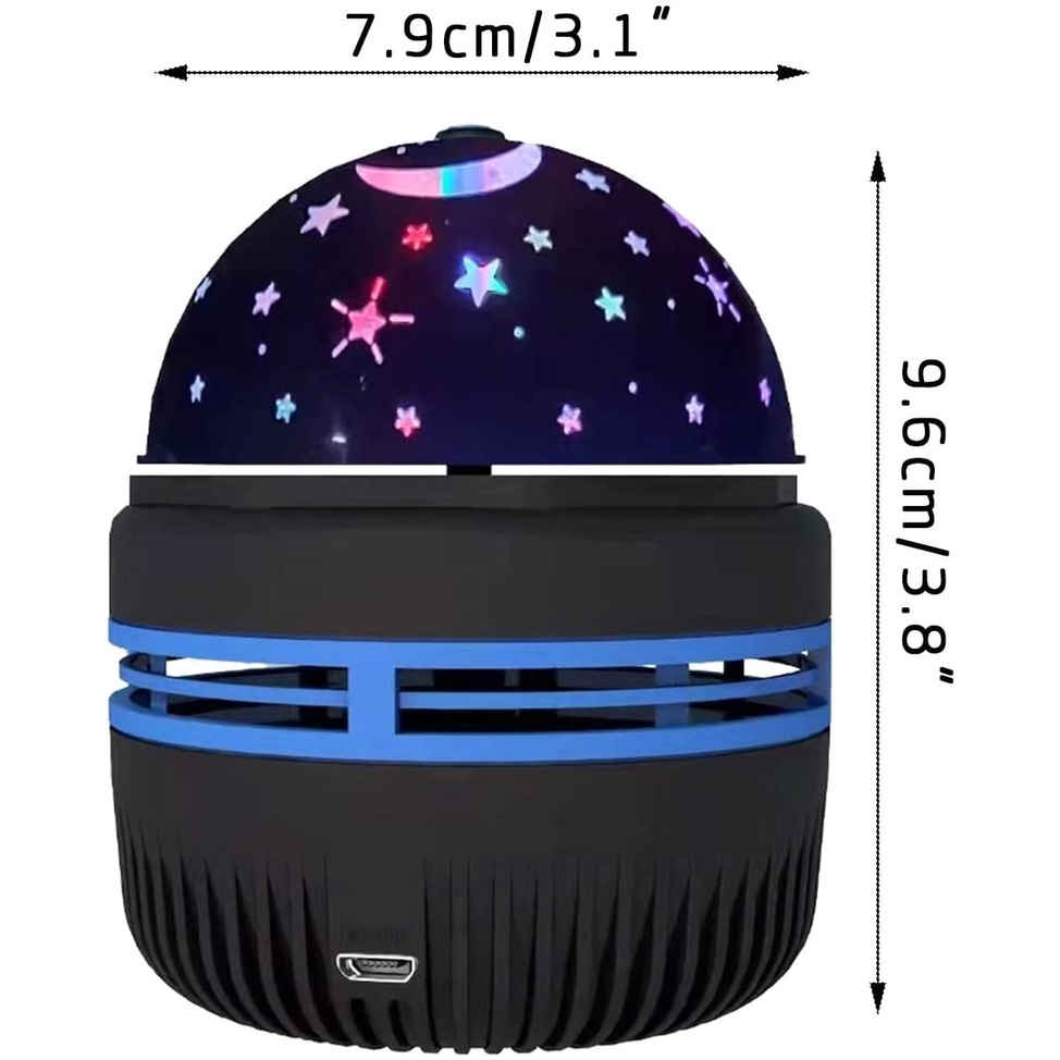 Đèn laser usb Xoay Tròn Tạo Hiệu Ứng Ánh Sáng Ban Đêm Trang Trí Phòng Ngủ Cho Bé