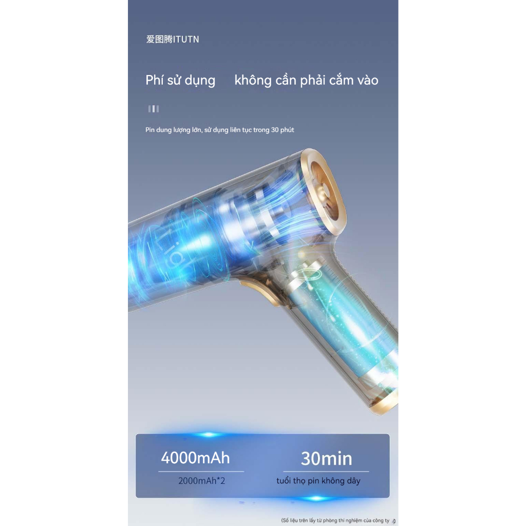 Itutn hút thổi bơm ô tô không dây hoover trang chủ ô tô cầm tay nhỏ nội thất hút lớn