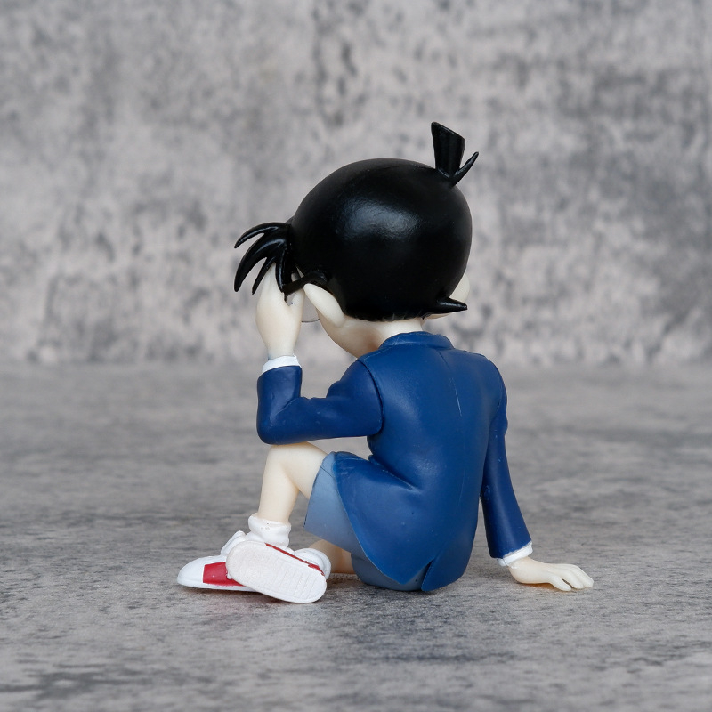 8 cm anime thám tử lừng danh conan hình edogawa konan q phiên bản vị trí ngồi trang trí ô tô pvc hình hành động mô hình búp bê đồ chơi trẻ em quà tặng