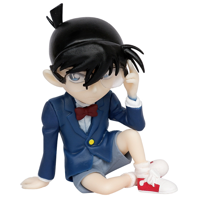 8 cm anime thám tử lừng danh conan hình edogawa konan q phiên bản vị trí ngồi trang trí ô tô pvc hình hành động mô hình búp bê đồ chơi trẻ em quà tặng