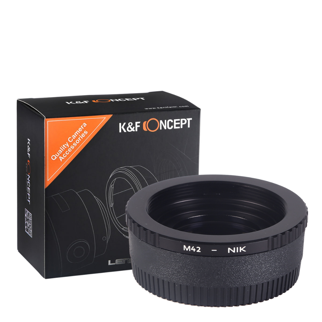 Bộ chuyển đổi khái niệm k&f cho ống kính ngàm vít m42 sang máy ảnh nikon f với kính d5s d700