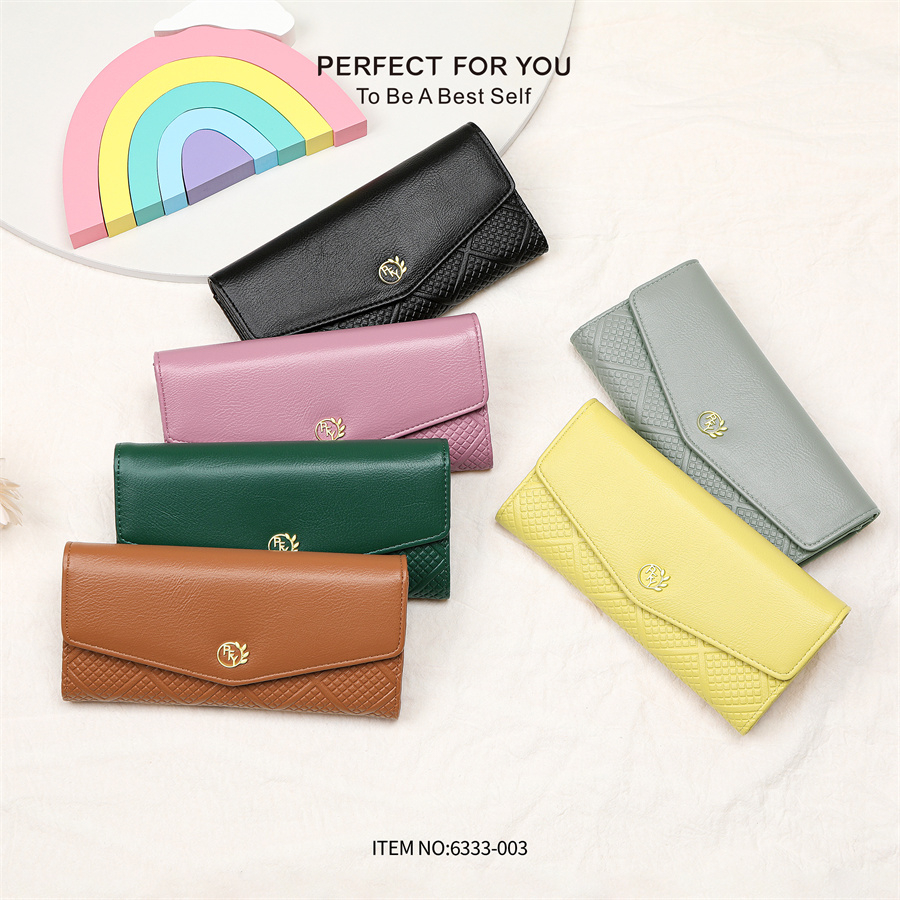 Ví nữ dài cao-capacity ví da cao cấp thiết kế hàn quốc ví dài nữ đẹp 6333-003