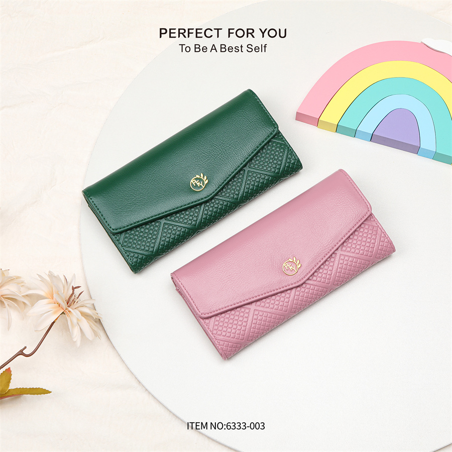 Ví nữ dài cao-capacity ví da cao cấp thiết kế hàn quốc ví dài nữ đẹp 6333-003