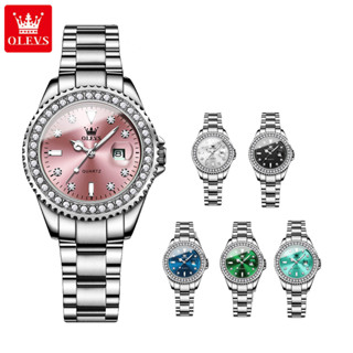 Đồng hồ nữ OLEVS 9945 dạ quang chống thấm nước dây đeo thép không gỉ thời trang