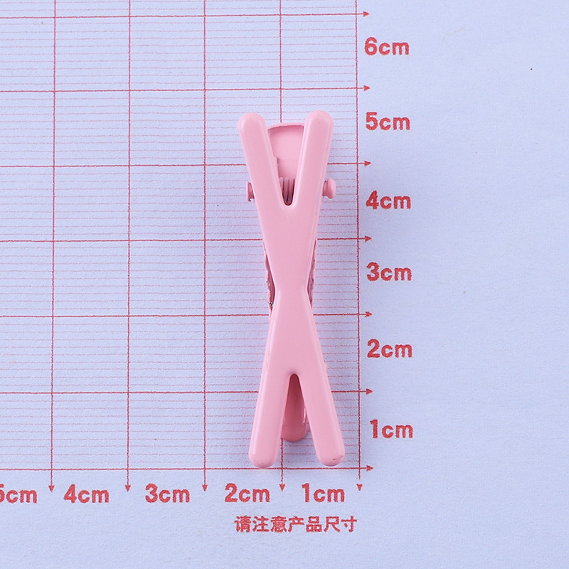 Đơn giản hàn quốc liền mạch phim hoạt hình màu hình học x-shaped kẹp tóc mái của phụ nữ