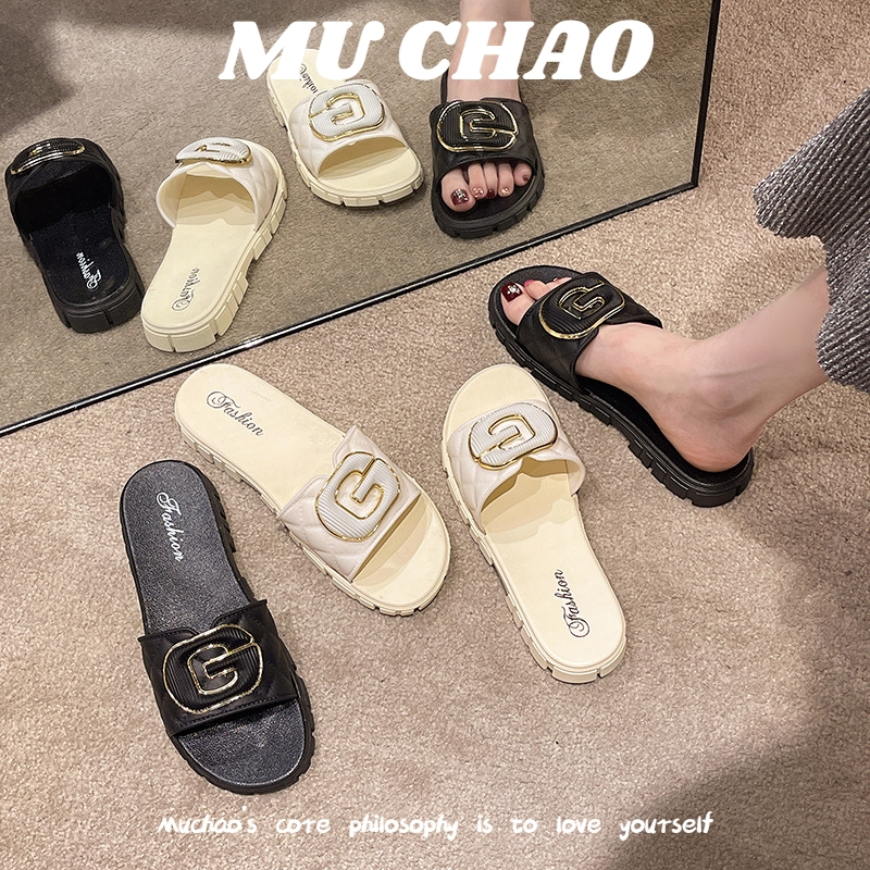 Muchao Dép Đế Bằng Chống Trượt Thời Trang Cho Nữ