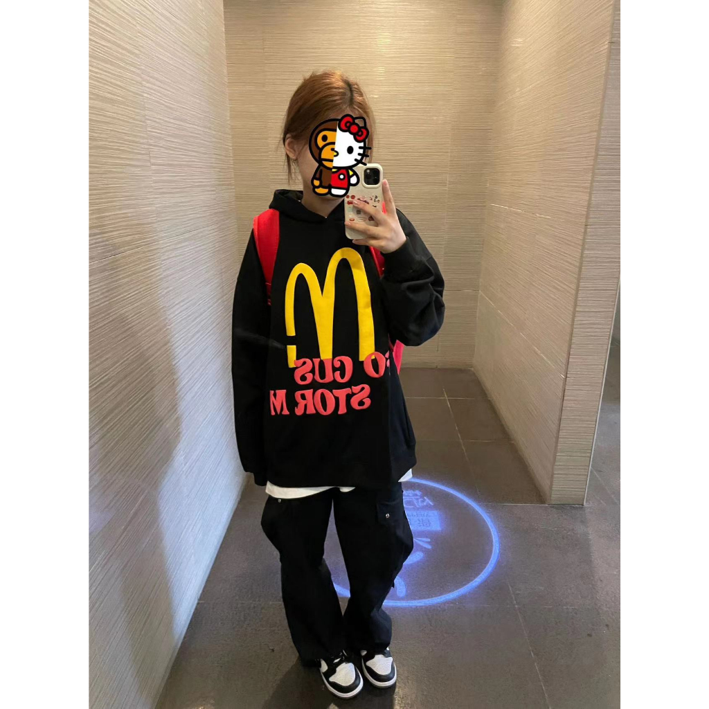 Áo hoodie Nuryd dáng rộng thời trang retro mùa thu đường phố kiểu Mỹ oversize unisex cho cặp đôi