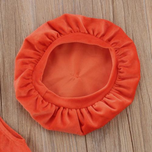 .Nn-baby 2 chiếc trang phục halloween, không tay cổ tròn nút sau bí ngô áo dài rời + mũ beanie co giãn