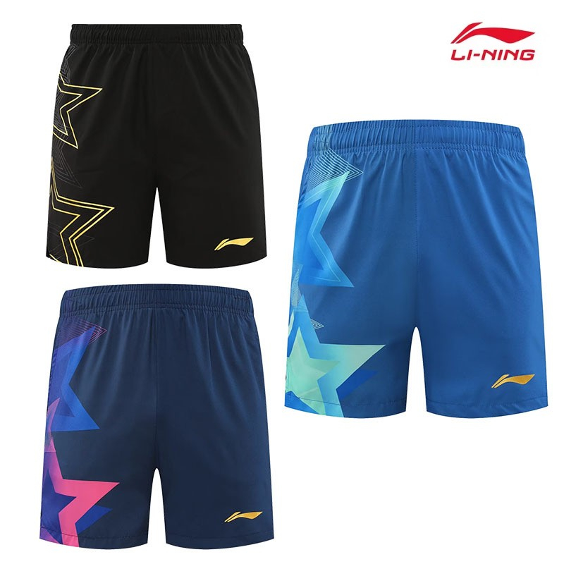 2023 mới cuộc thi bóng bàn li ning quần short nam và nữ đội tuyển quốc gia nhanh khô quần short thi đấu đồng phục quốc gia quần short trẻ em
