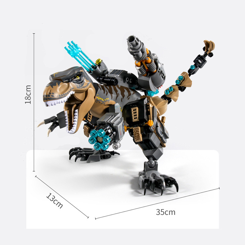 Jurassic dinosaur world tyrannosaurus rex lắp ráp mô hình khối xây dựng lego hạt nhỏ cậu bé đồ chơi trẻ em