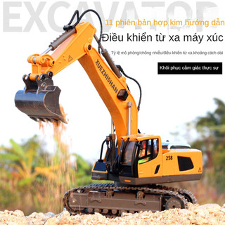 Đồ chơi xe xúc đất điều khiển từ xa bằng hợp kim cho bé trai